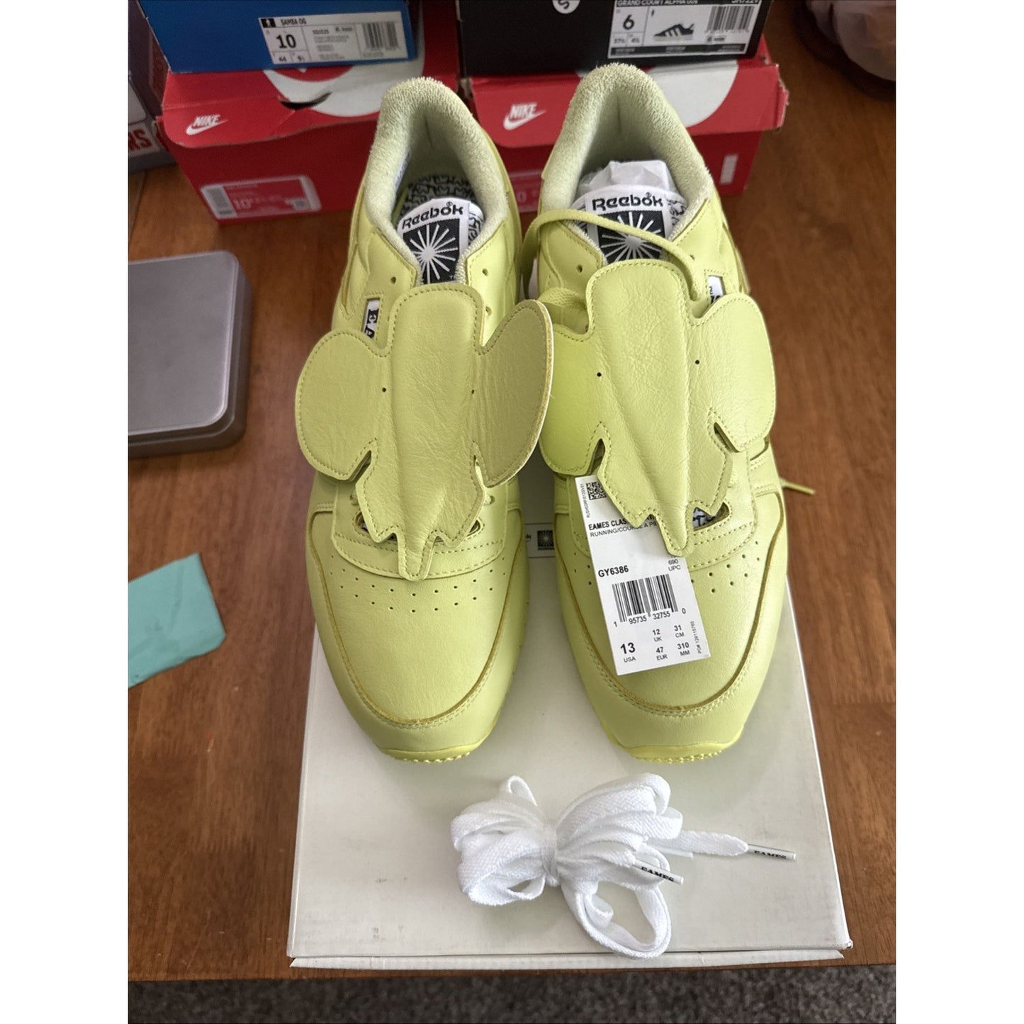 Size 14 - Reebok Eames Office x Classic Leather Eames Elephant - Cool Aloe BS405