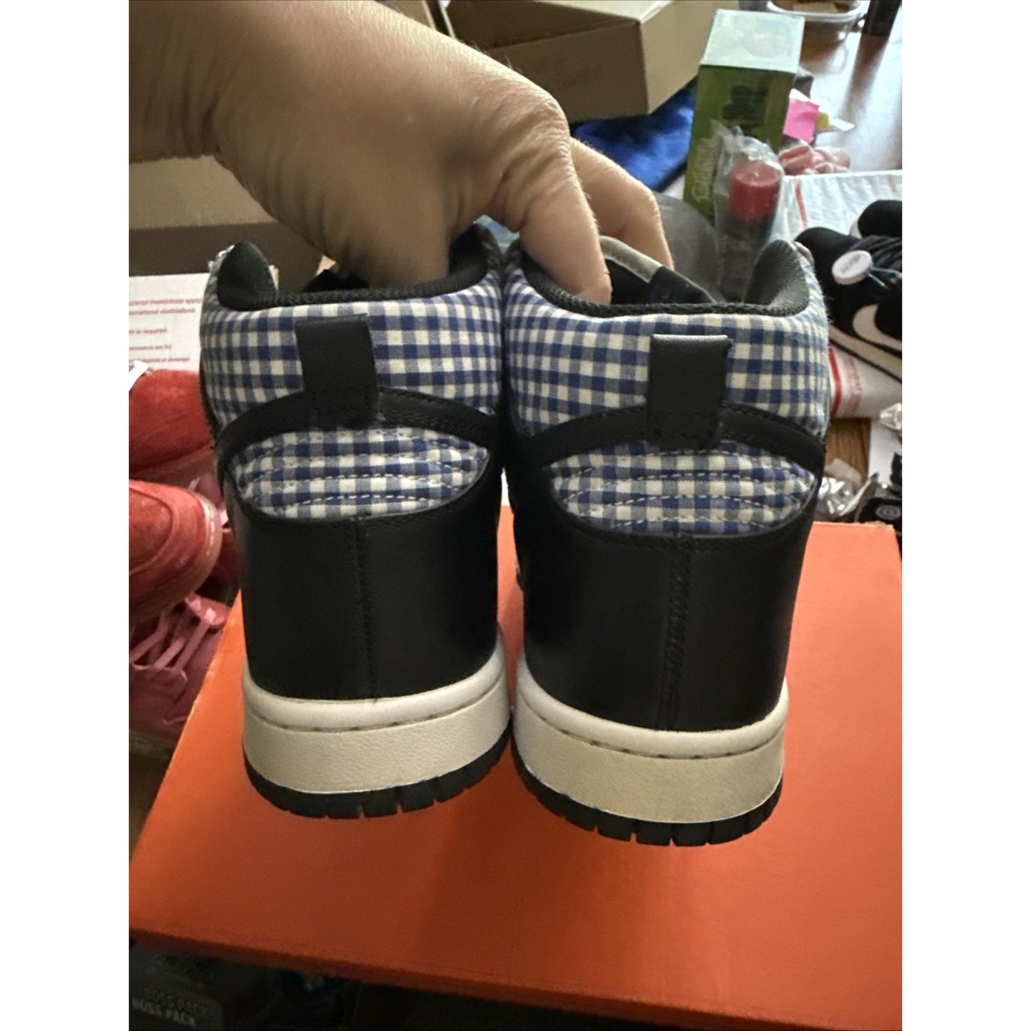 Size 7.5 - Nike Dunk Premium High Gray 2008