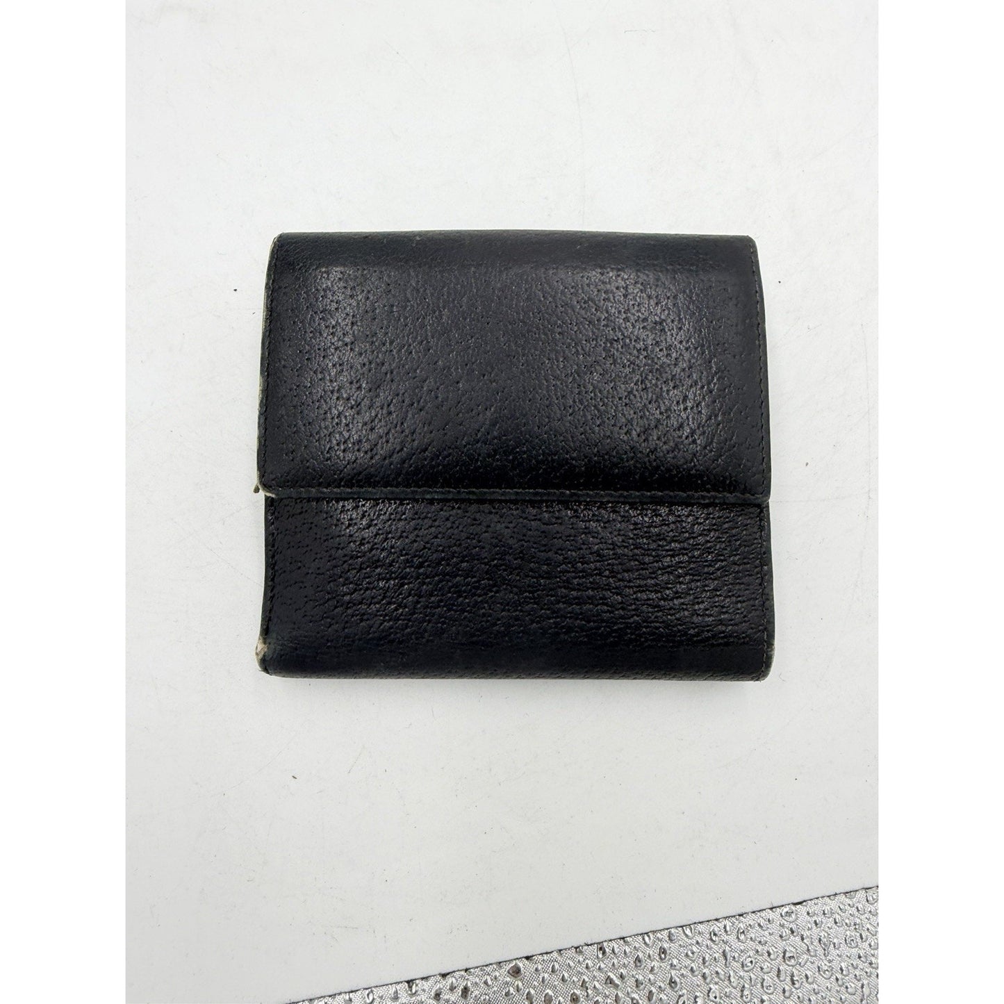 GUCCI Gucci / 2 fold wallet / leather / black / black / men's / 141411 486184