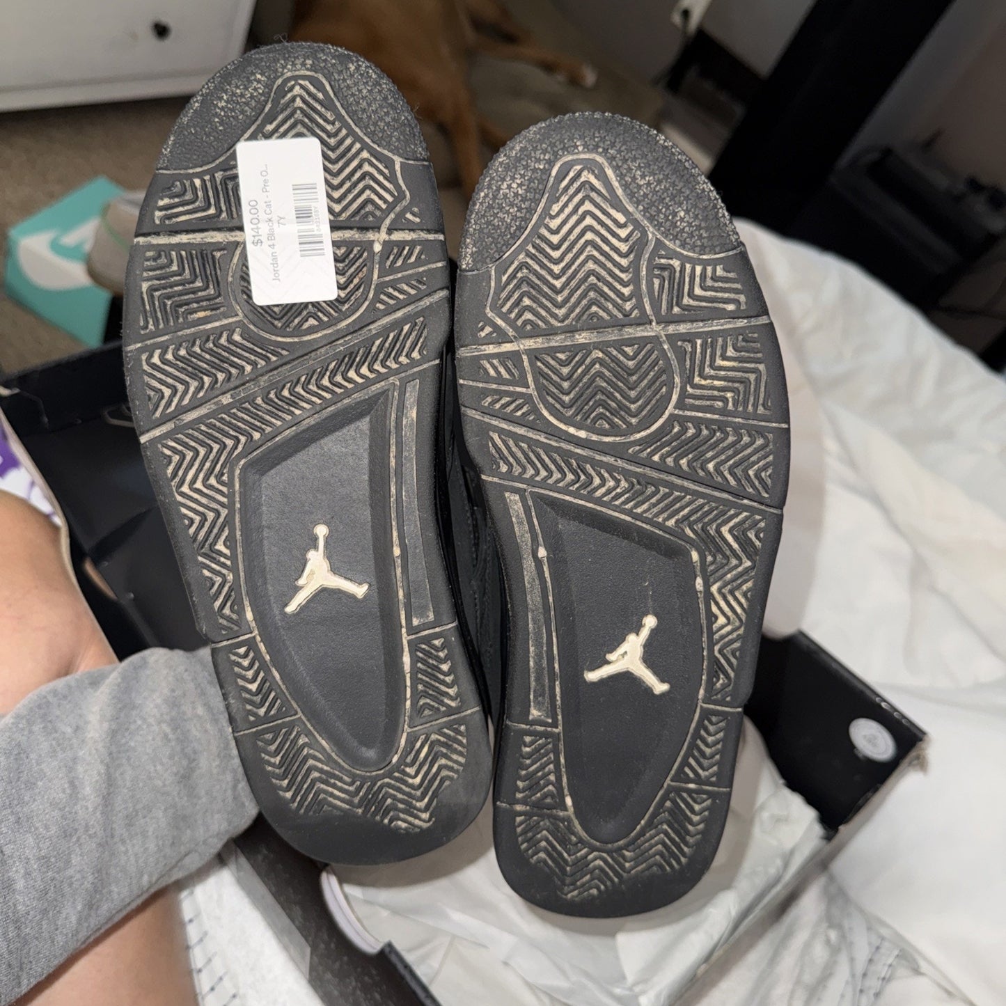 7Y Air Jordan 4 Retro Black Cat 2025