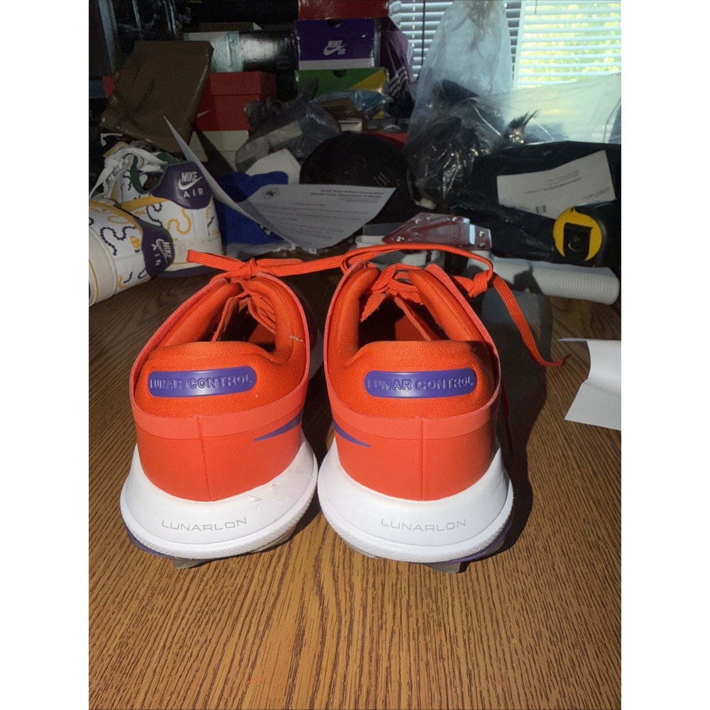 Size 7 W Nike Clemson Lunar Control Vapor Golf Shoe Look See Sample