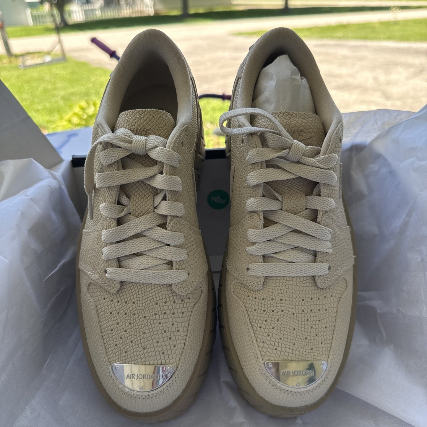 Size 8 - Air Jordan 1 Brooklyn Low Rattan W