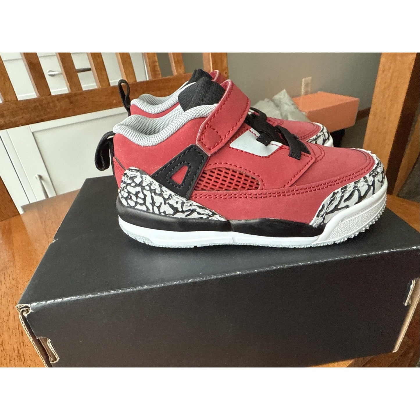 Nike Jordan Spizike Low Size 7c Toddler Shoes. Red/black Brand New W/O Box BS242