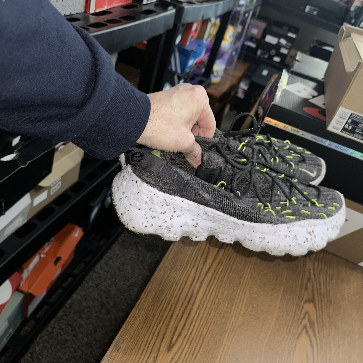Size 8 - Nike Space Hippie 04 Black Volt