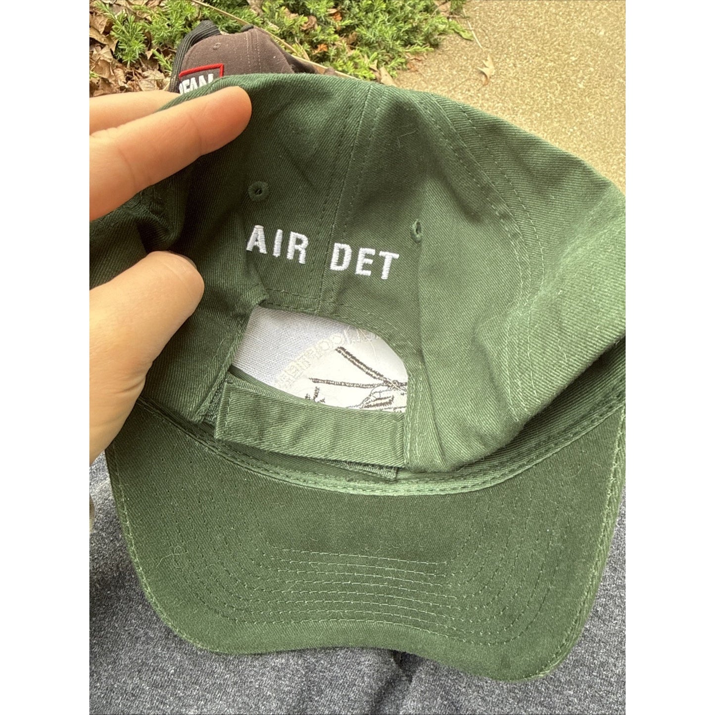 Evergreen Helicopters Strap back Embroidered Green Hat