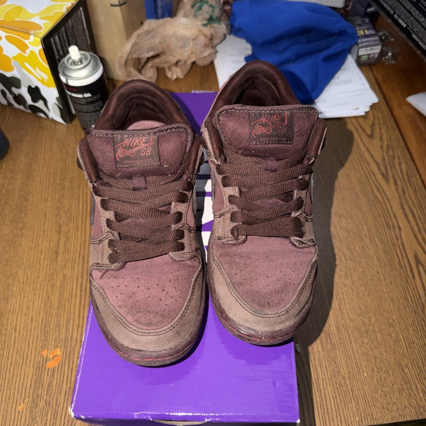 Nike SB Dunk Low PRM City of Love Burgundy Crush Suede Sneakers Size 6M WITH BOX