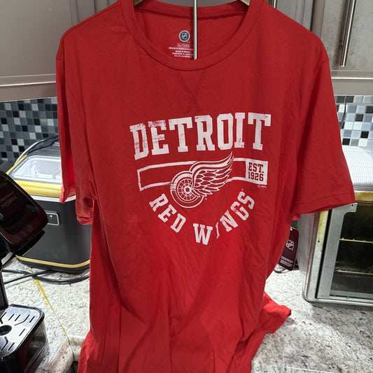 Men's NHL Detroit Red Wings Hockey T-Shirt Size XL Red NWT