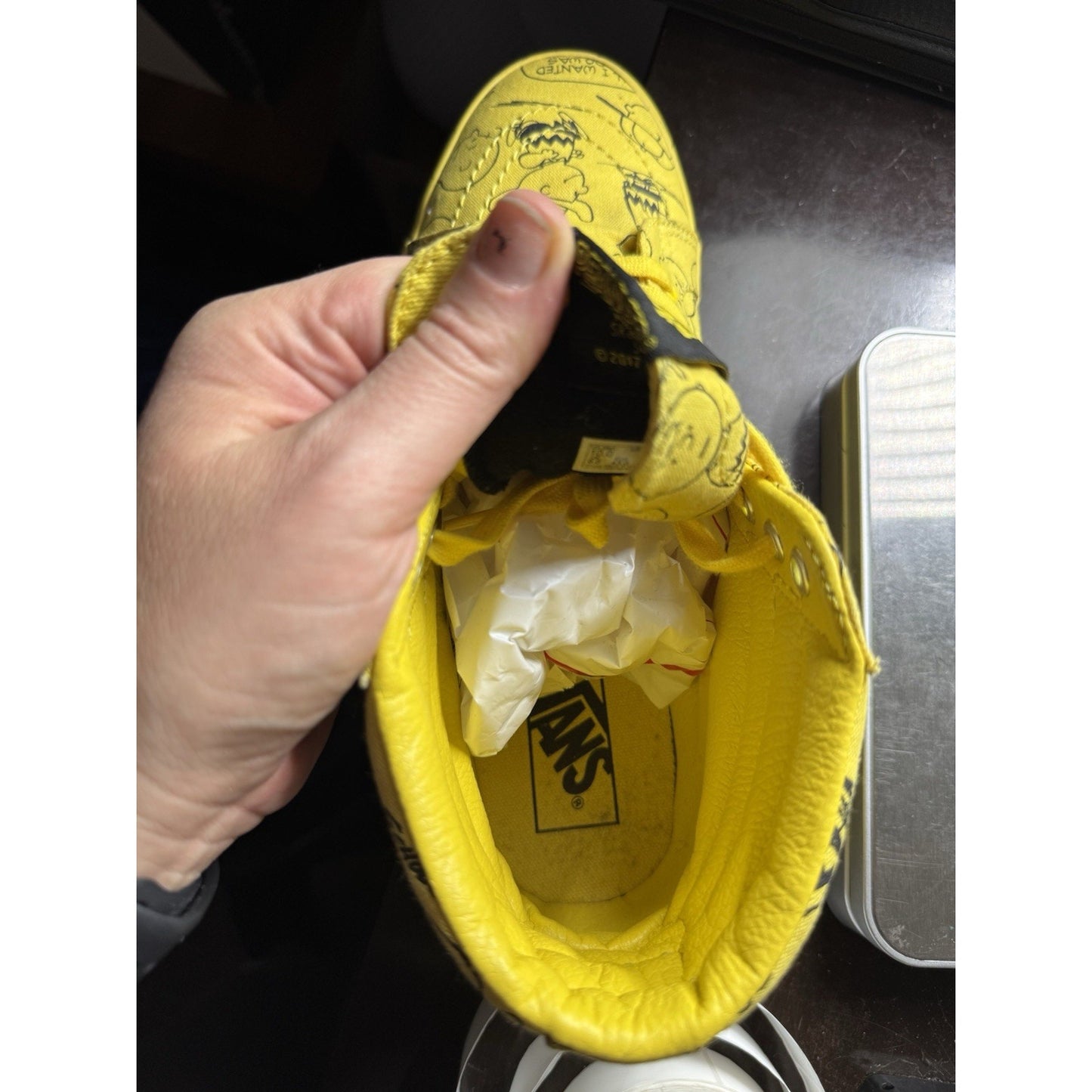 Size 10 - VANS Peanuts x Sk8- High Charlie Brown Maize