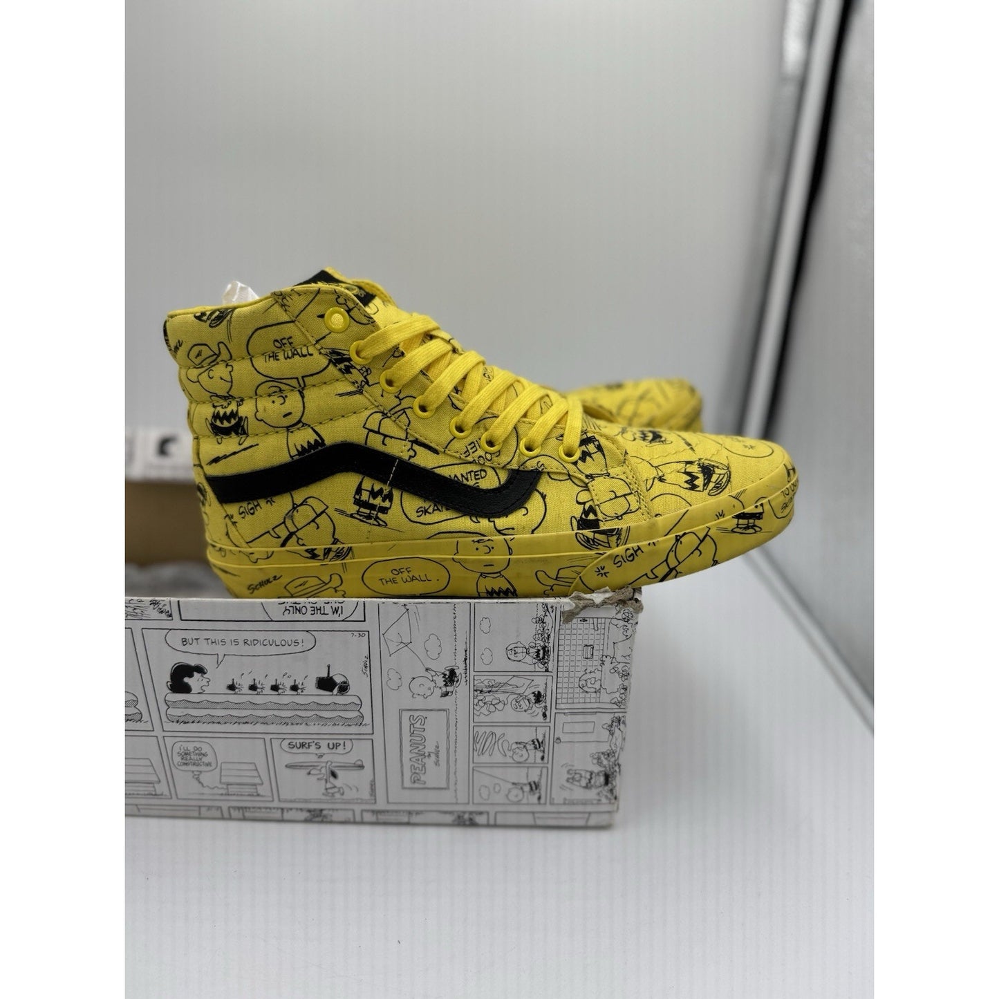 Size 10 - VANS Peanuts x Sk8- High Charlie Brown Maize