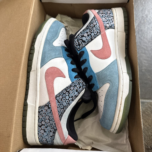 Size 8.5 - Nike Dunk Low White Coral Blue W LEP