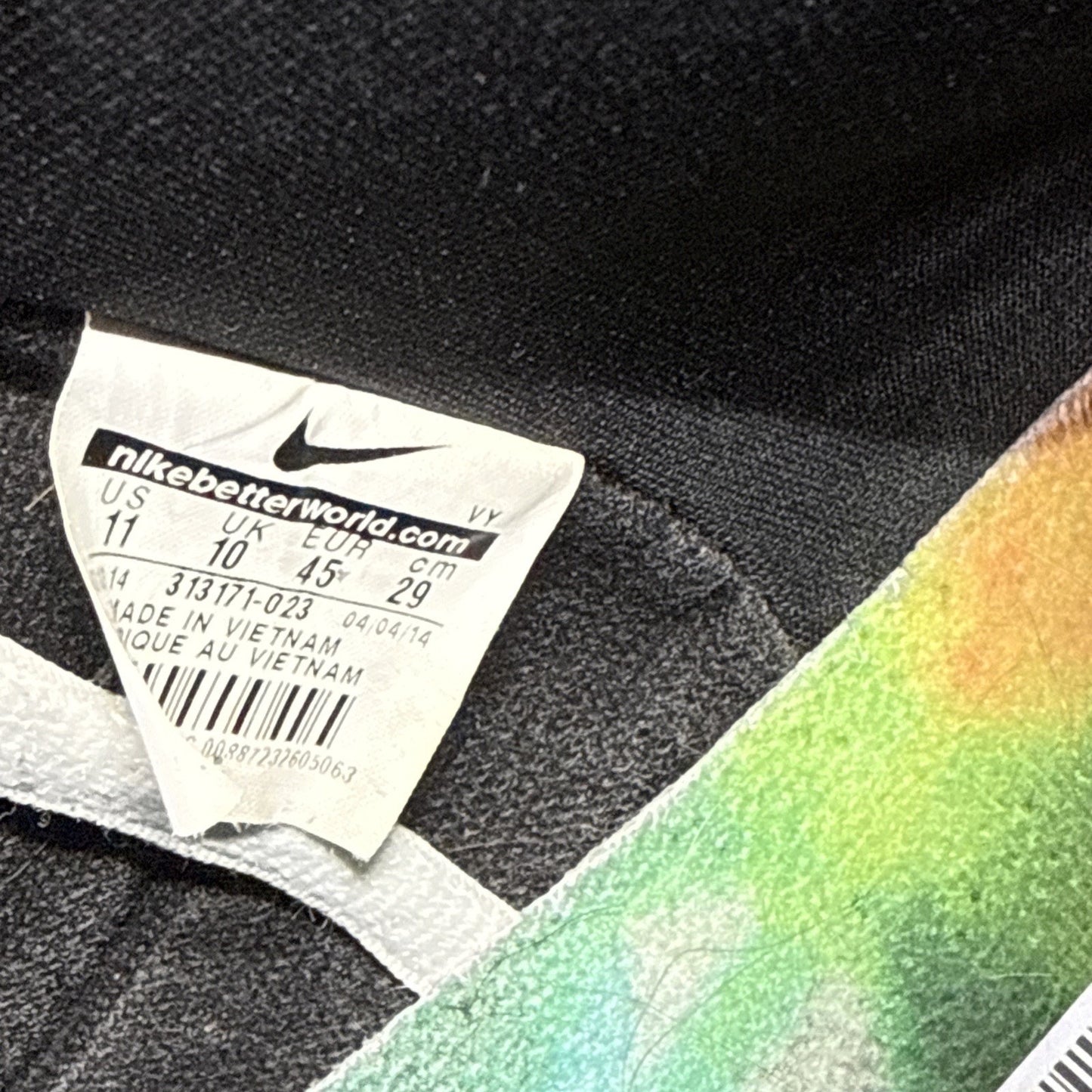 Nike SB Dunk High Skate Shoes Black Tie-Dye Medium US Size 11