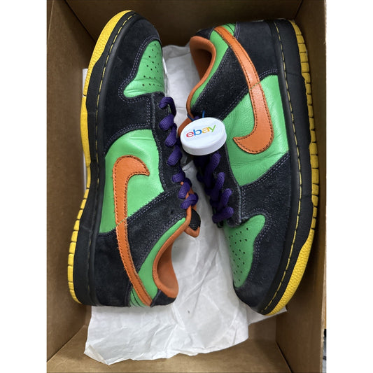 Size 8 - Nike Dunk Premium SB Low Green Spark Hoop Orange Halloween 313170 381