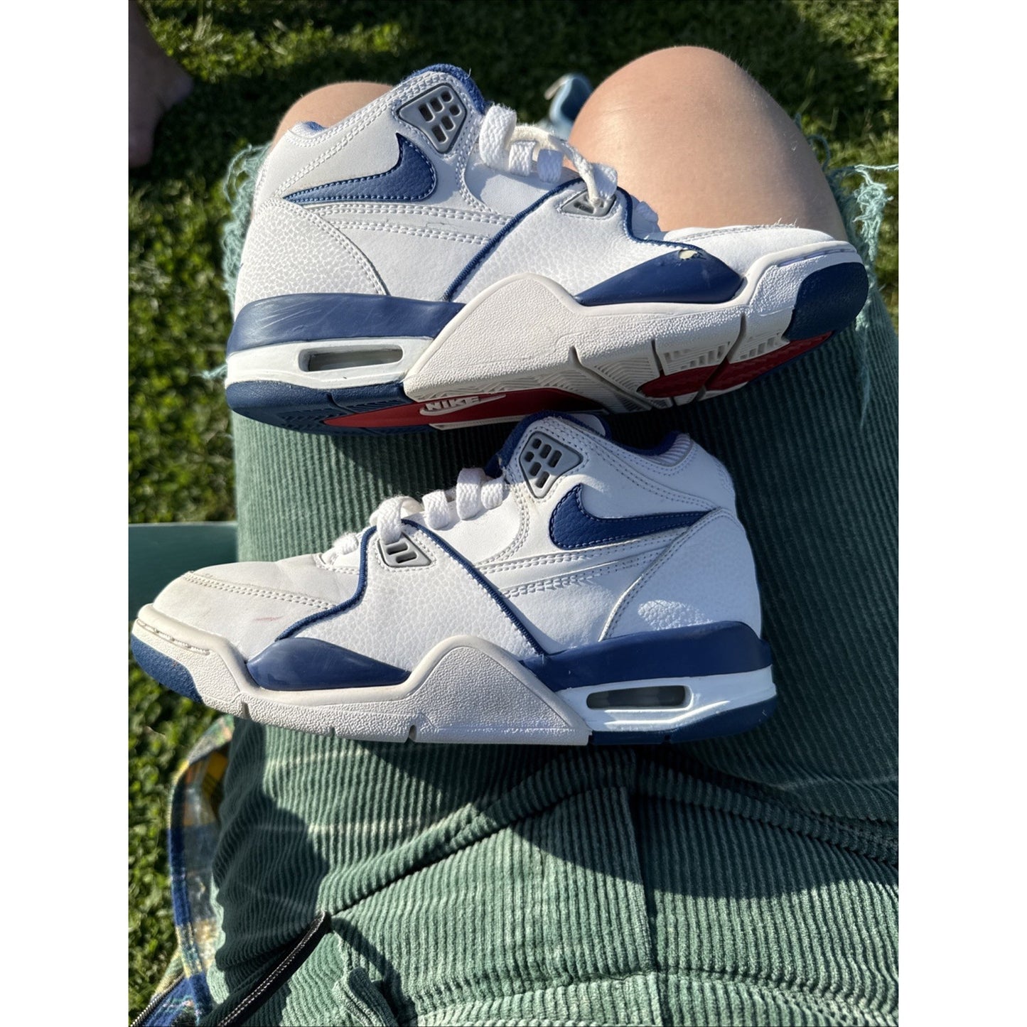 Size 3.5 - Nike Air Flight 89 White GGP Sample