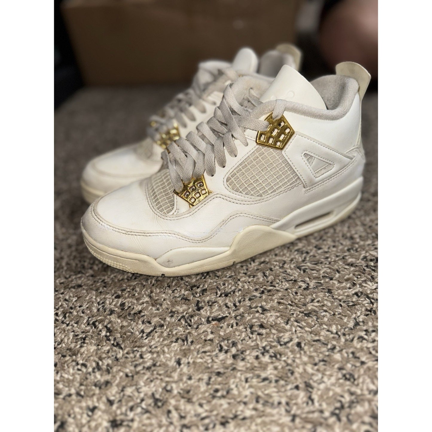 Size 8.5 - Air Jordan 4 Retro Metallic Gold W