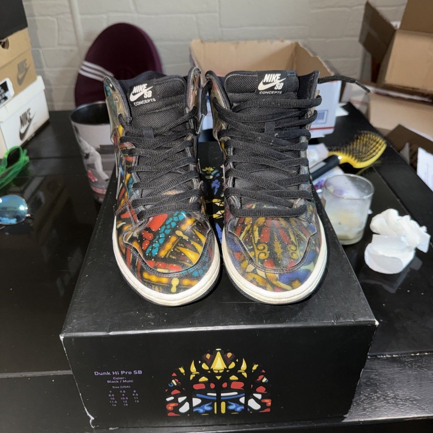 Size 9.5 - Concepts x Nike SB Dunk Special Box High Stained Glass