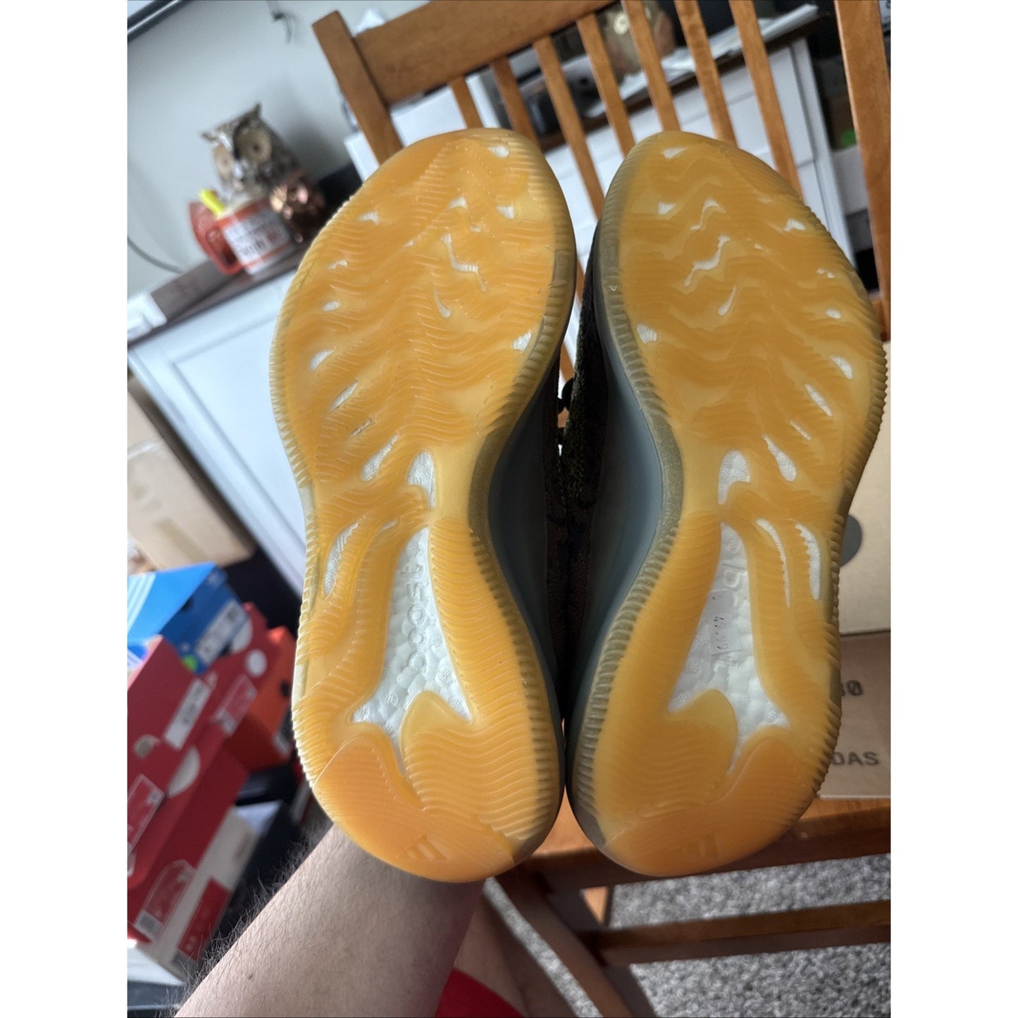 Size 9.5 adidas Yeezy Boost 380 Slip On Mens Brown Sneakers Casual Shoes BS251