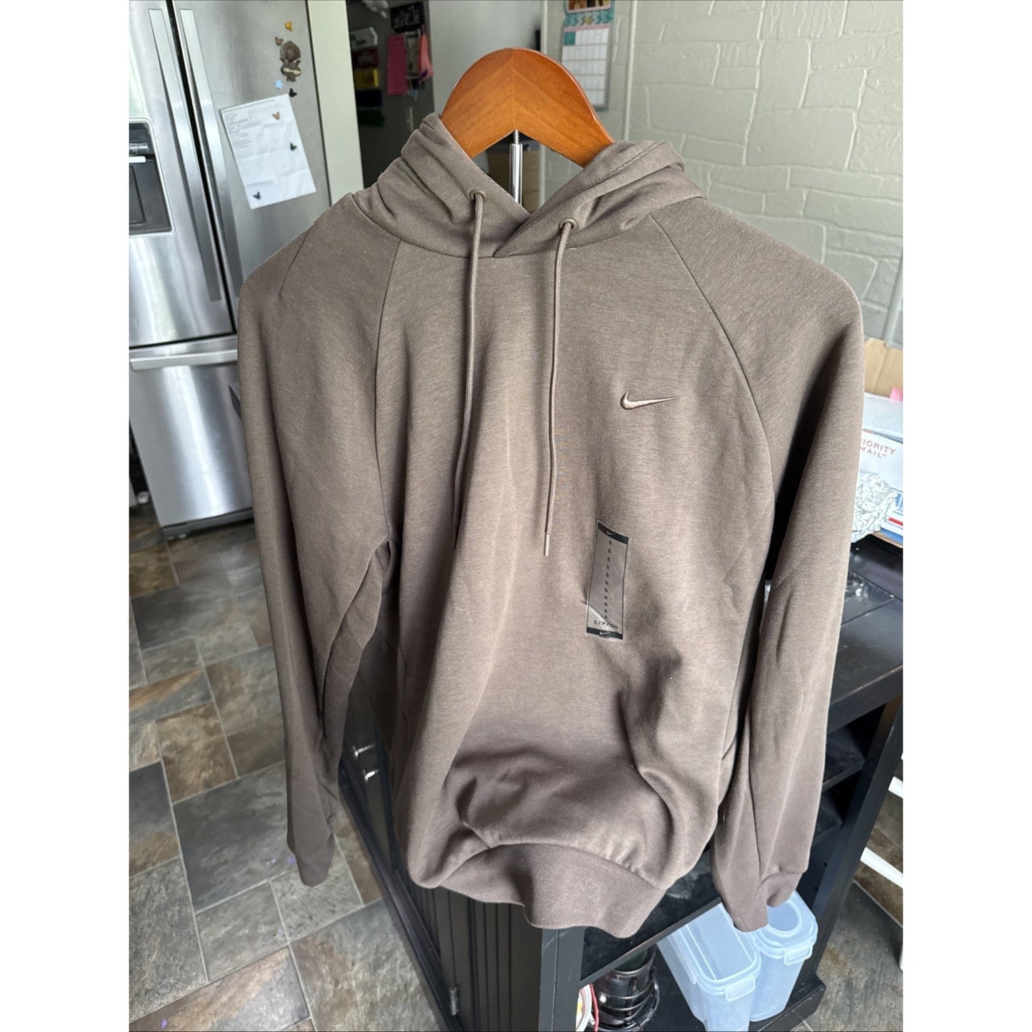 small brown nike hoodie