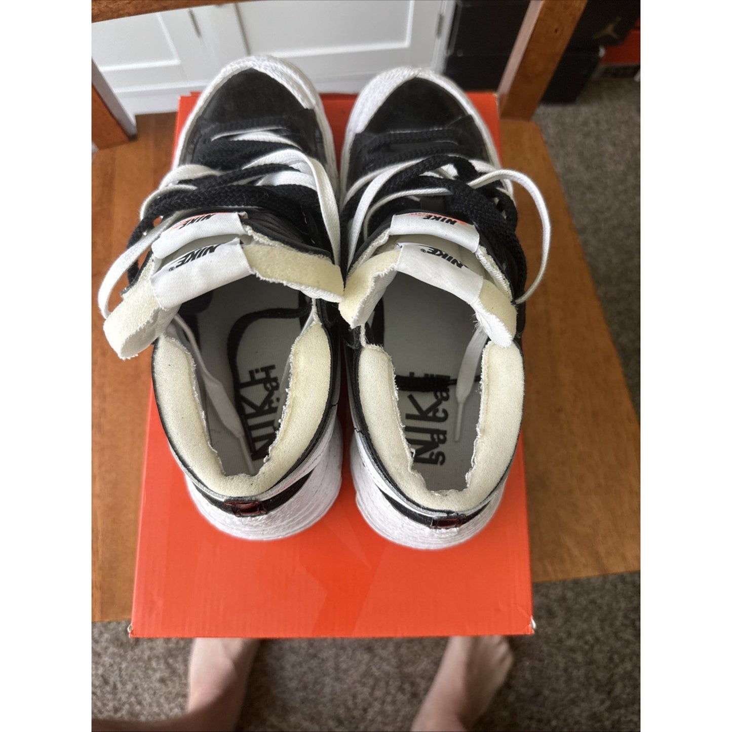 Size 7.5 - Nike sacai x Blazer Low Black Patent BS233