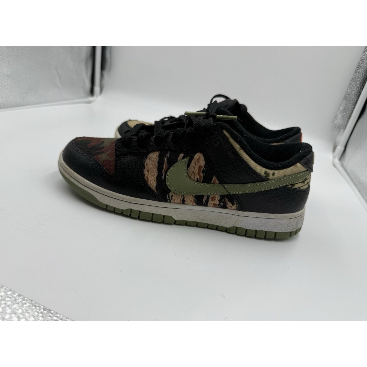 Size 8 - Nike Dunk SE Low Black Multi-Camo