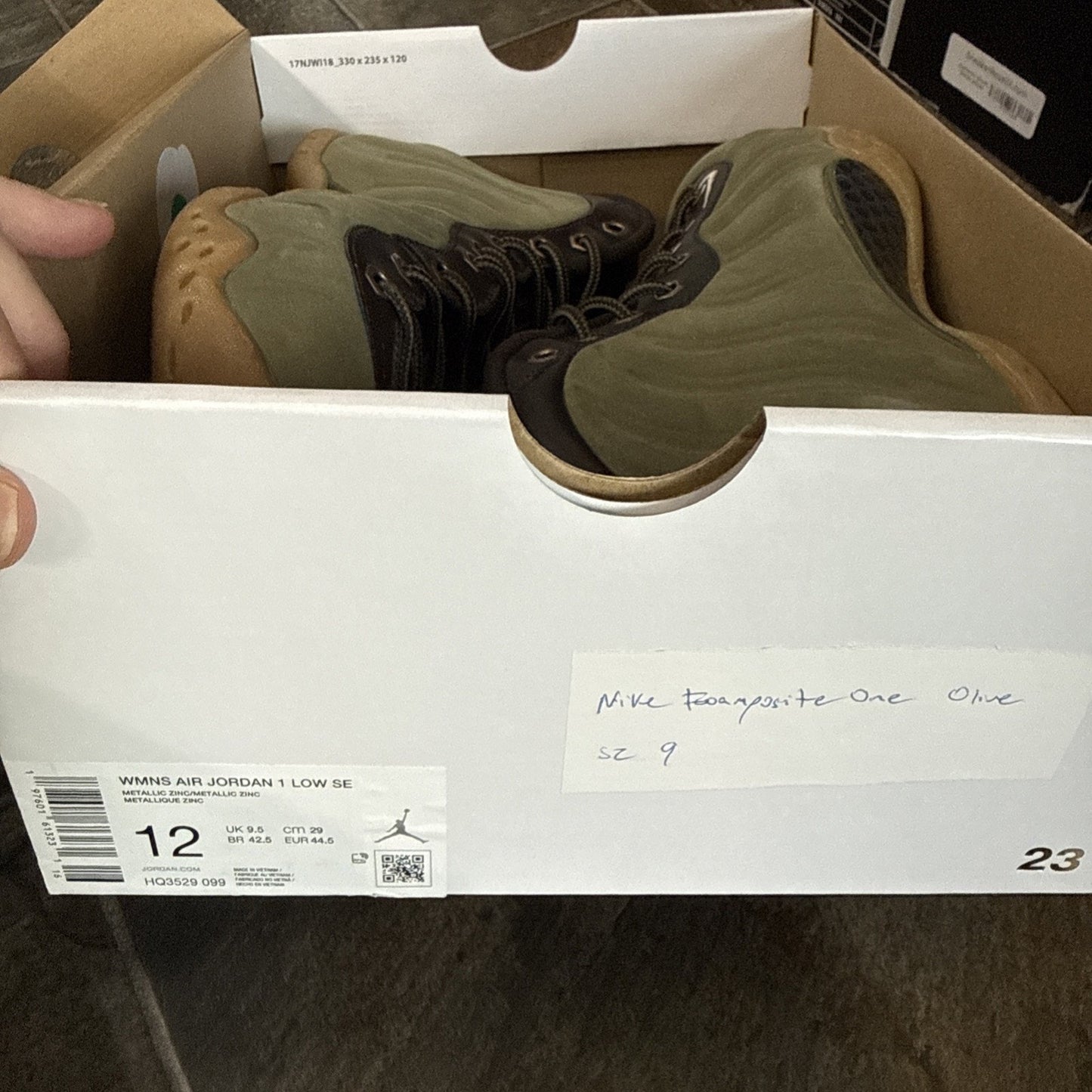 Size 9 - Nike Air Foamposite One PRM Olive