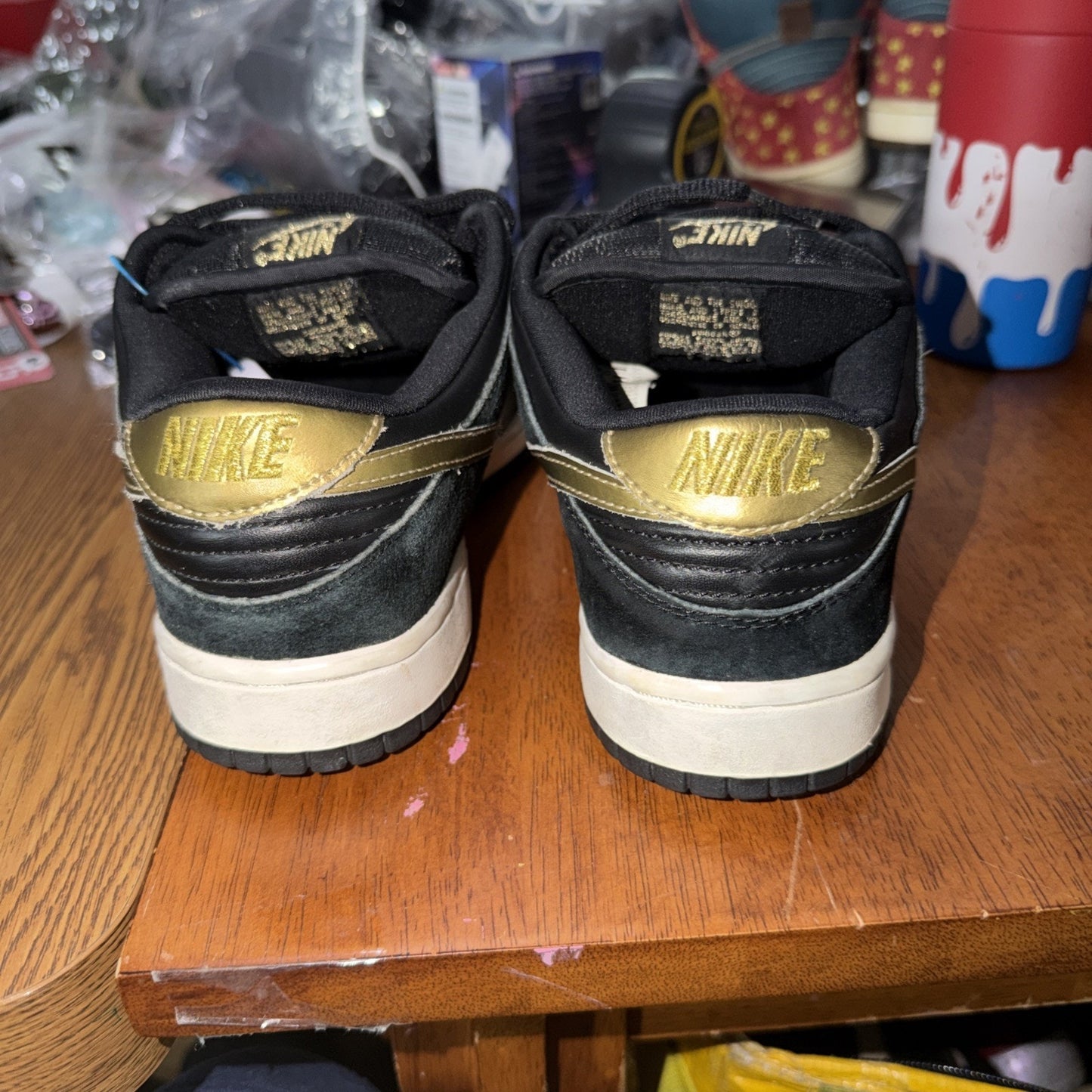 OG 2003 Nike Dunk SB Low Takashi 304292-072 Black Gold White Men's Sneaker