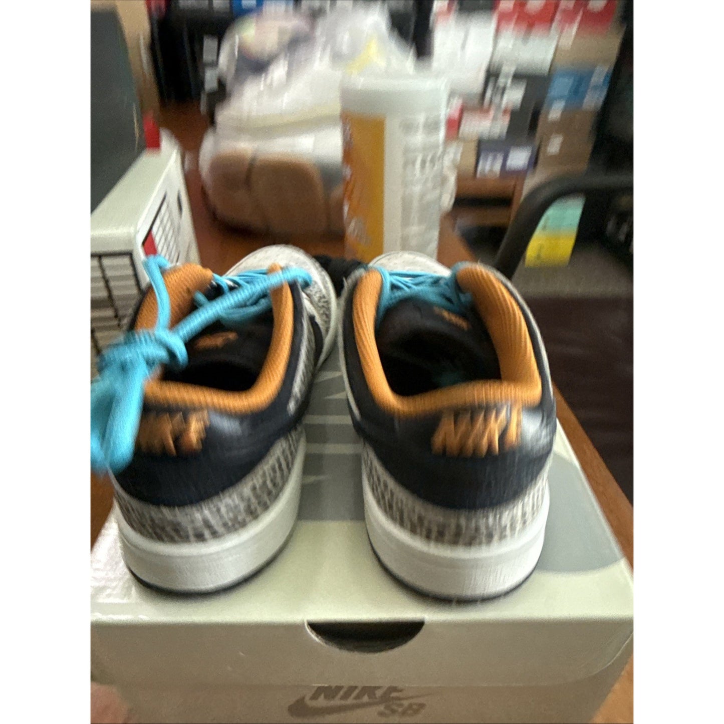Nike SB Dunk Low Pro OLY PS Phantom Black Monarch (HF7841 001) Size 2Y BS417