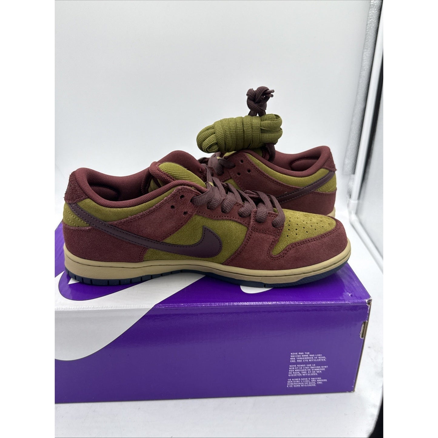 Size 8.5 - Nike Dunk SB Low Dark Team Red Olive Flak