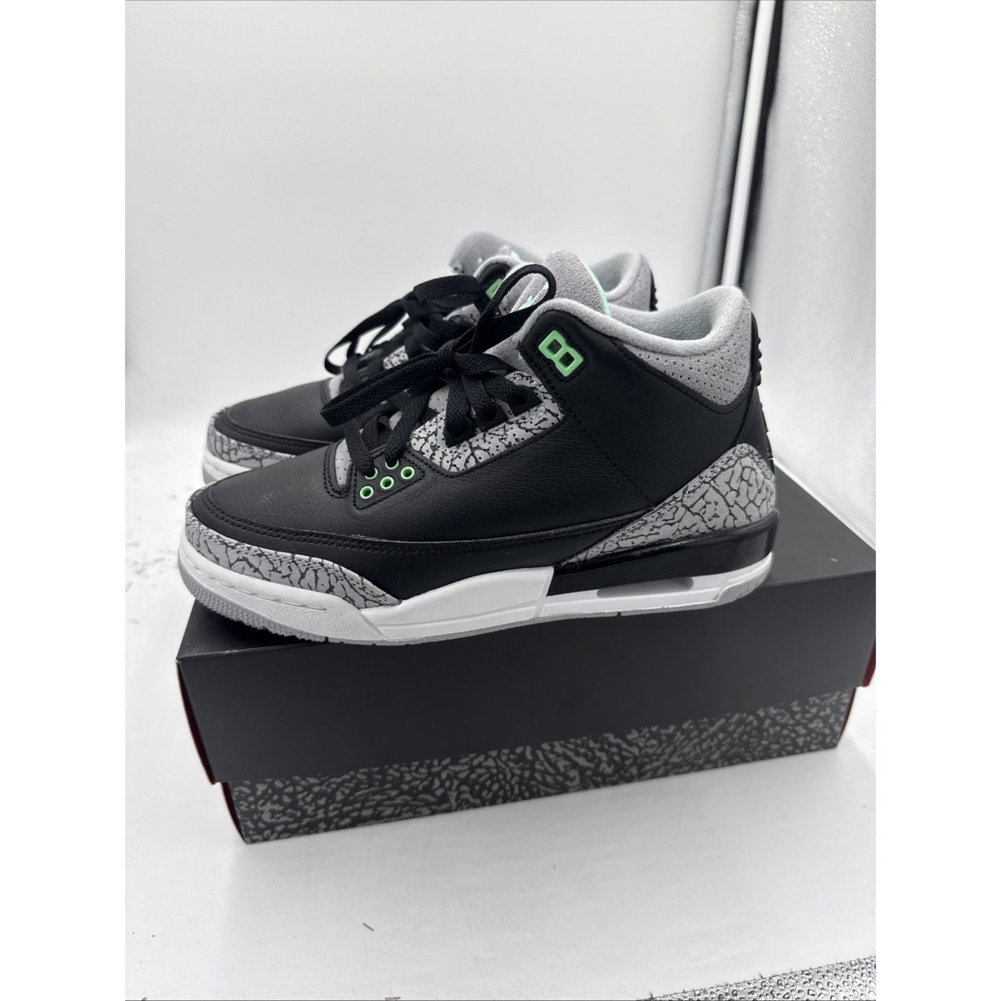 Size 5.5 - Air Jordan 3 Retro Green Glow