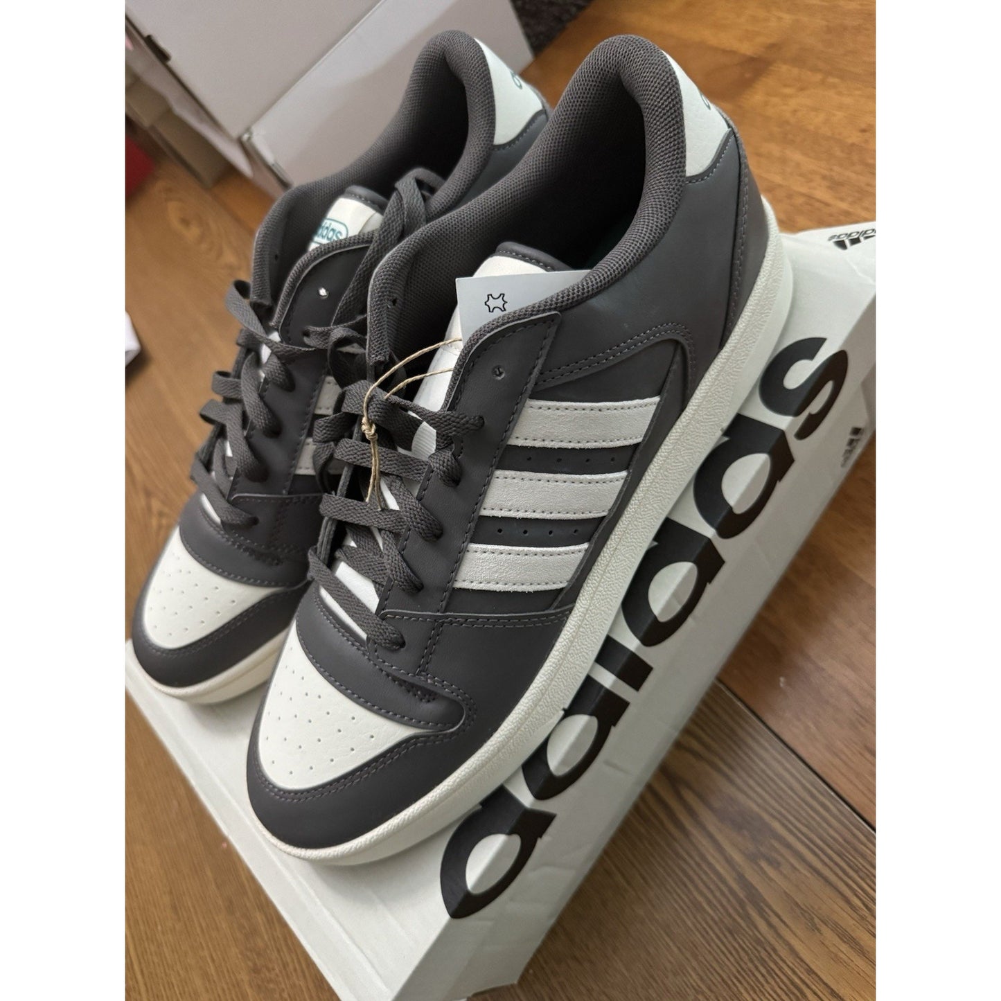 Size 12 Adidas Break Start Charcoal Cloud White Active Green BS282