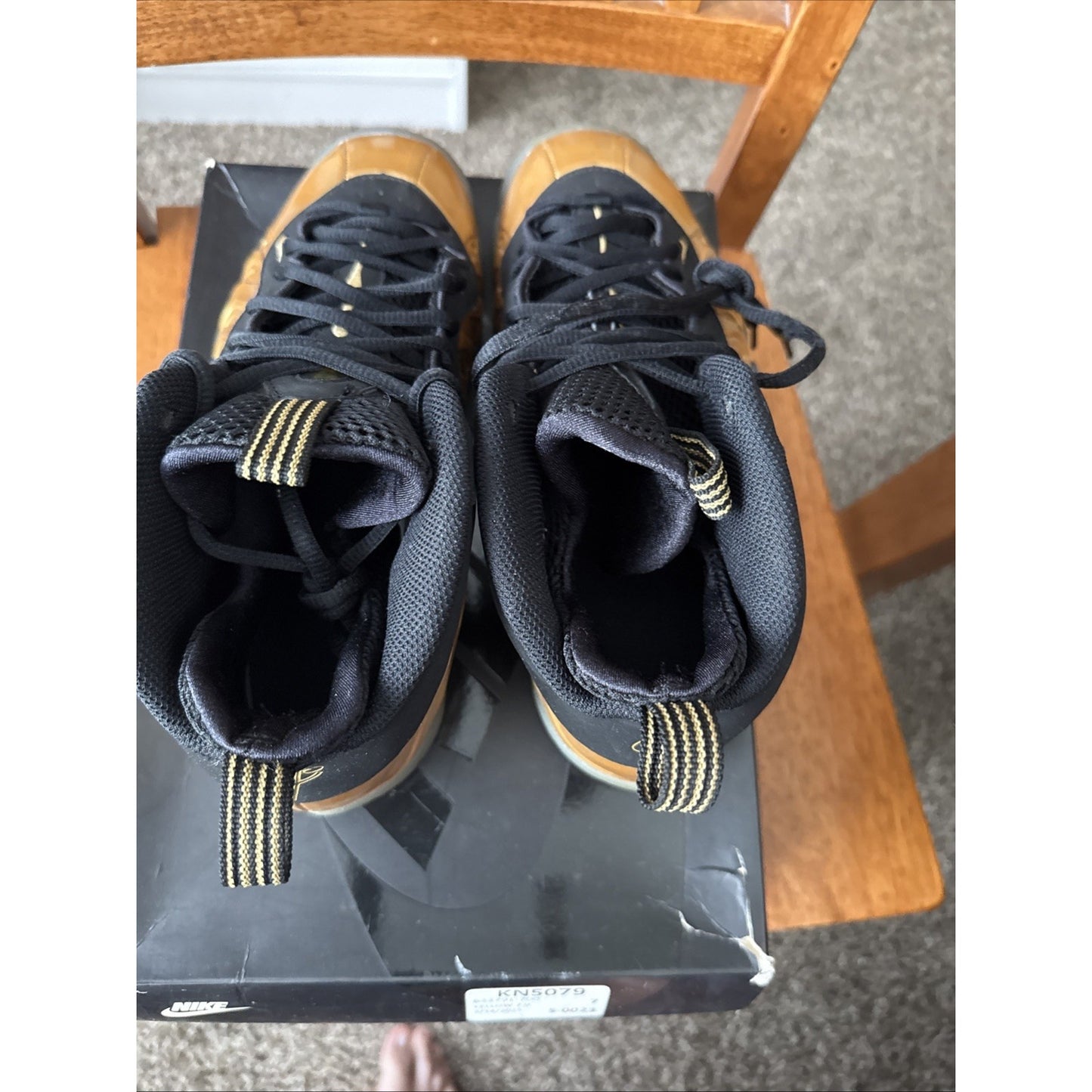 Size 7y Nike Little Posits One (GS) Metallic Gold Rare 644791700 BS094