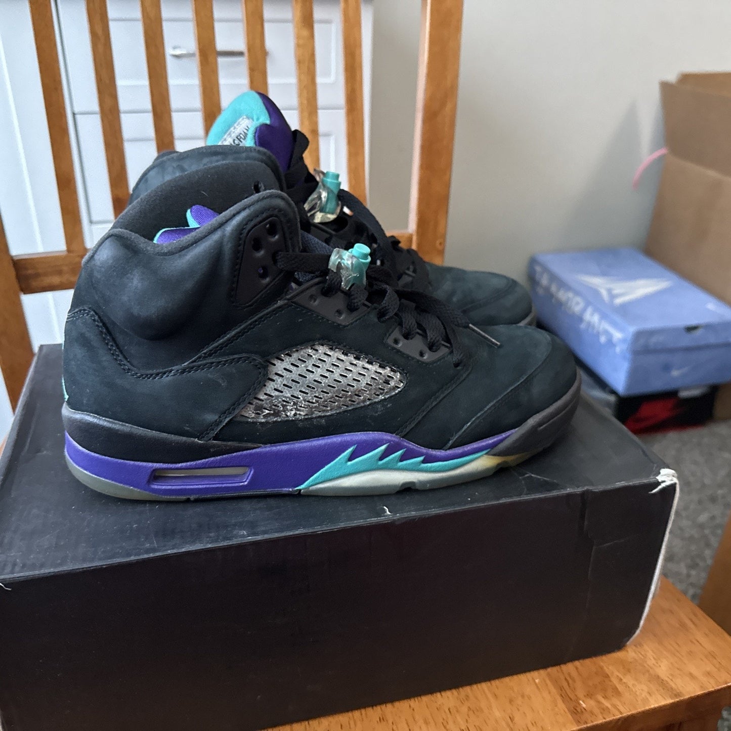 Size 8 - Air Jordan 5 Retro Black Grape BS 220