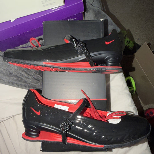 Size 12 - LABELHOOD x Nike Shox Z Calistra Black University Red W