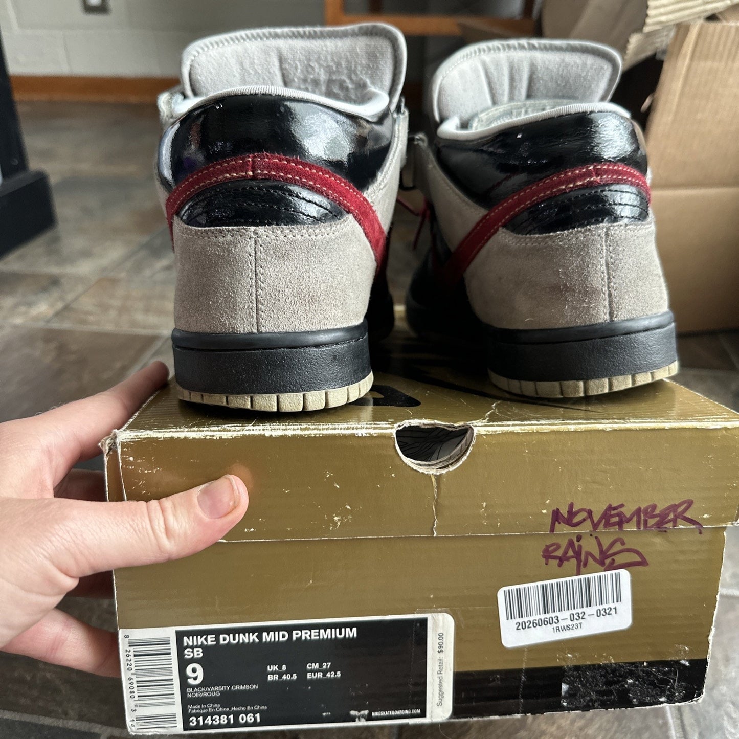 Size 9 - Nike Dunk Premium Mid November Rain