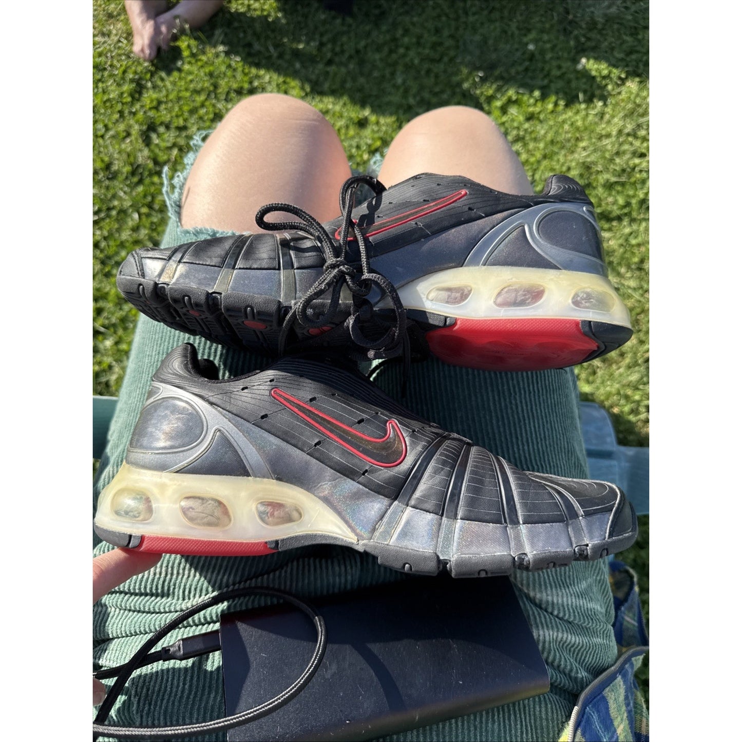Size 9 Air Max Turbo 180 Black Silver Red Sample Tagged