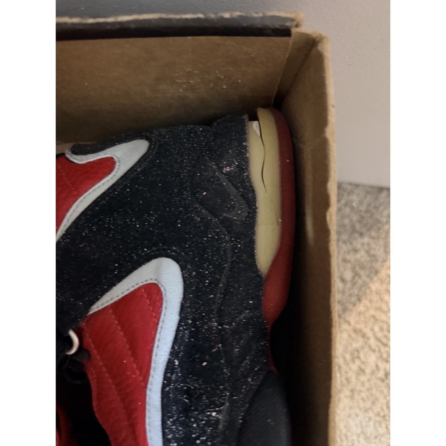 Lot Of 9 Jordan Shoes All Crumbling And With Flaws Needs Sole Swapped.
