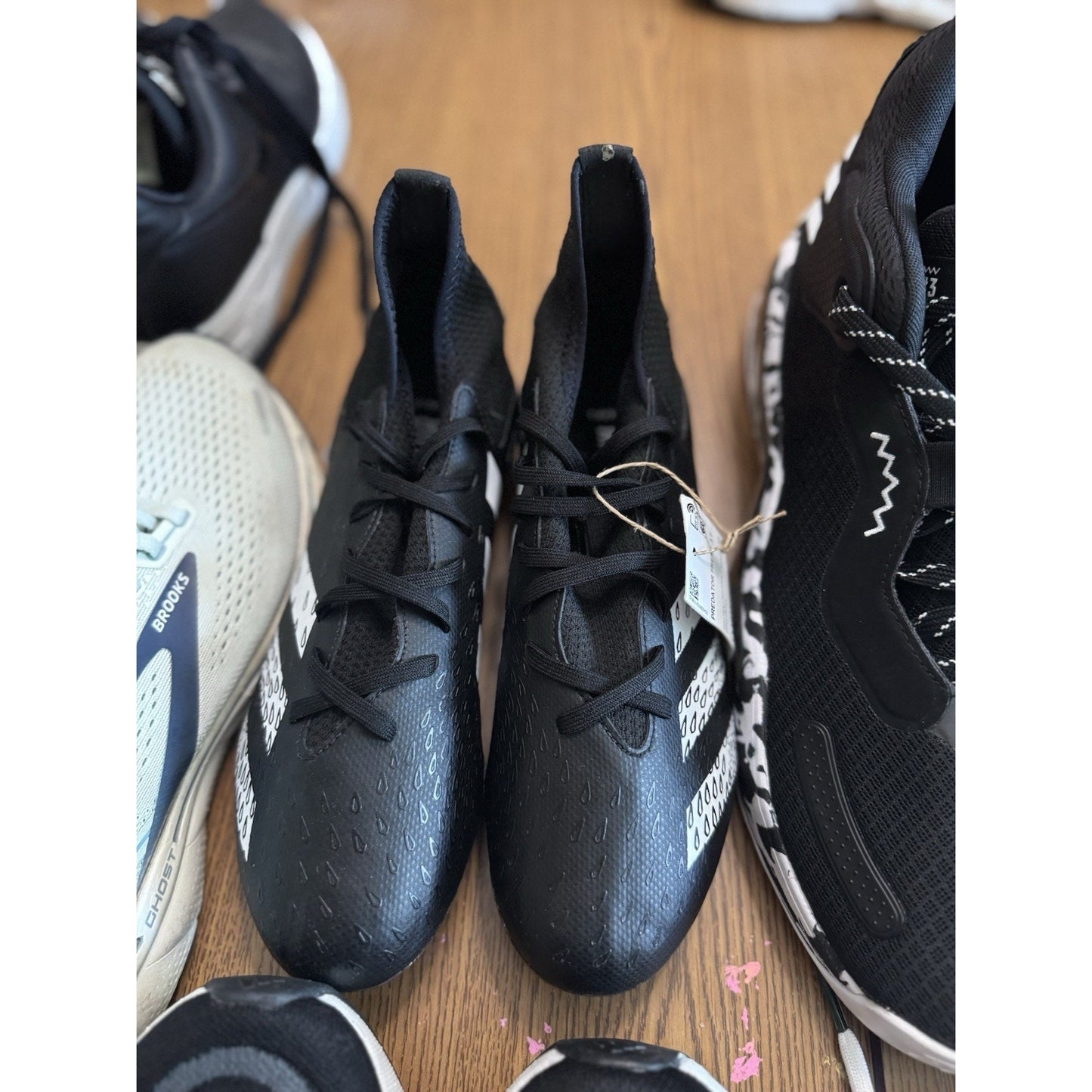 Adidas Predator Freak .3 Frim Ground Black White Cleats Youth Boy's Sz 5 NBS190