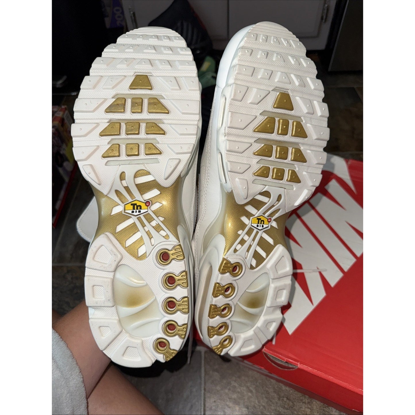 Size 13 - Nike Air Max Plus Tiempo Phantom Metallic Gold