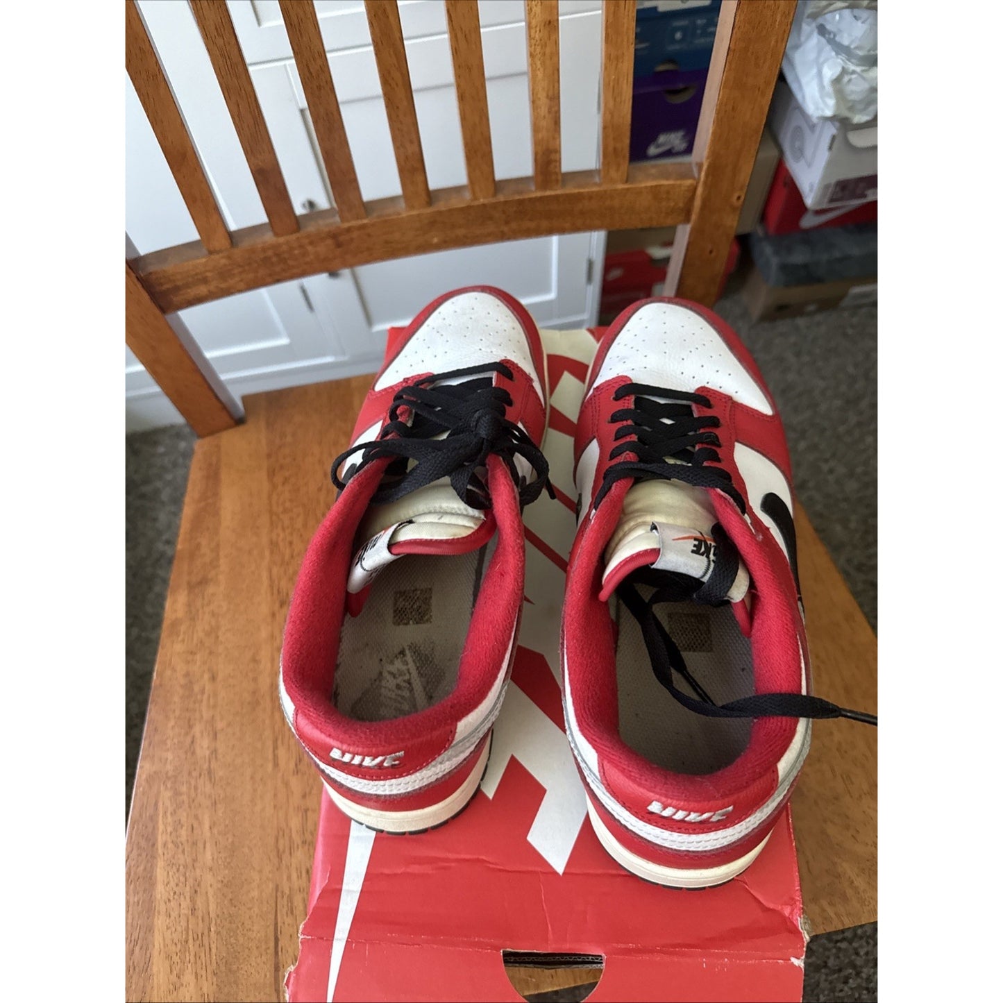 Nike Dunk Low Top Retro Premium Shoes Men's 9 University Red/Black BS184