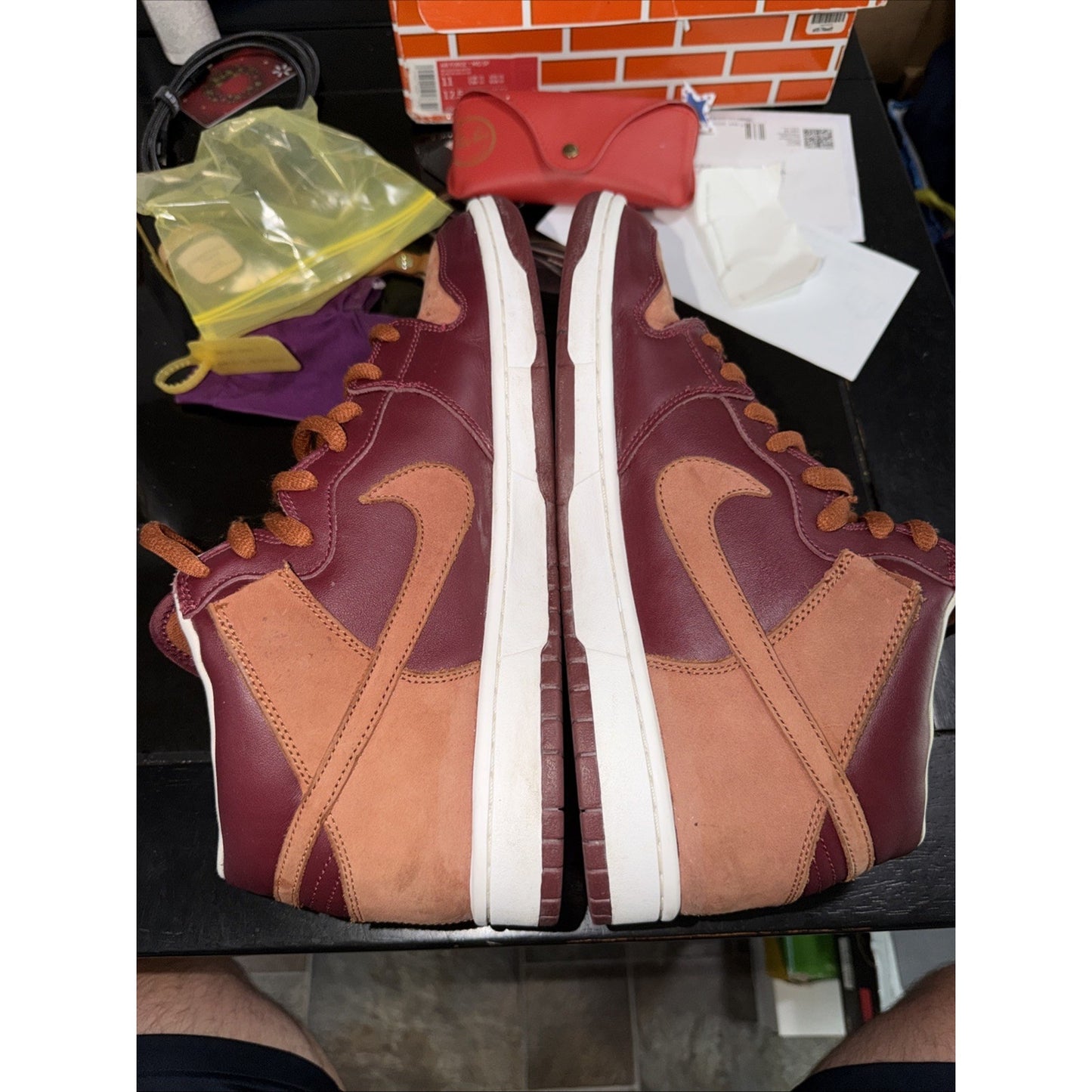 Rare Nike Dunk Mid Pro SB Team Red Pony 2007 Size 12 Used 314383-621