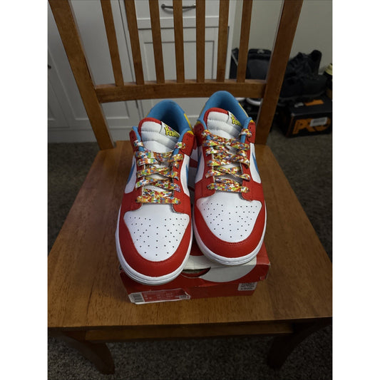 Size 8 - Nike Dunk Low x LeBron James x Fruity Pebbles Red BS110