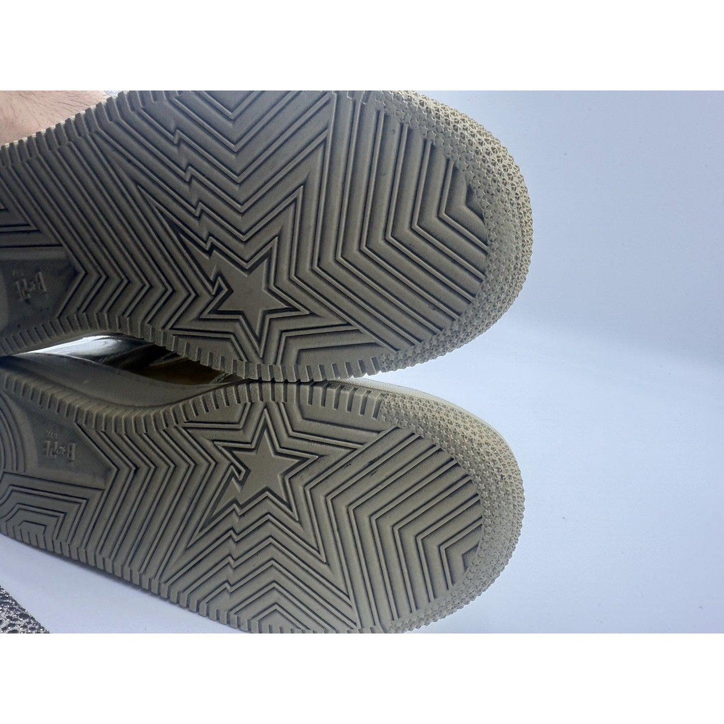 Size 8.5 Bapesta X Nigo Silver And Gold Bape Very Rare