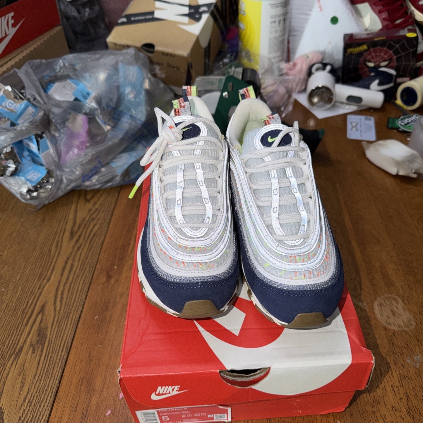 Size 5 Nike Air Max 97 "Sashiko " FB1851-131 Unreleased 2022