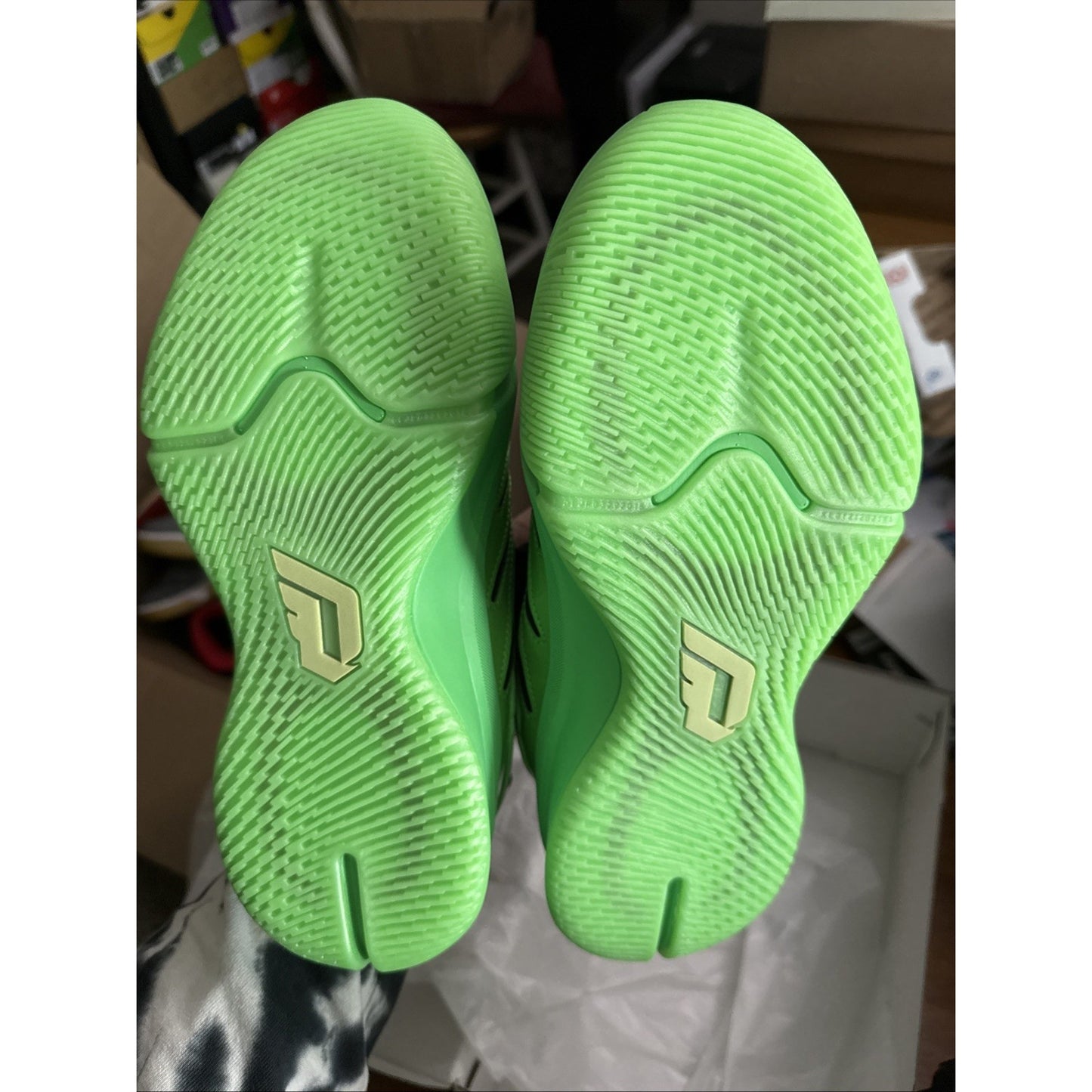 adidas Dame 6.5 Screaming Green/Core Black Men's Sneakers Synthetic JR2508