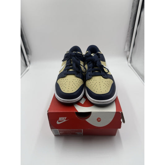 Size 6.5 - Nike Dunk Next Nature Low Navy Gold W