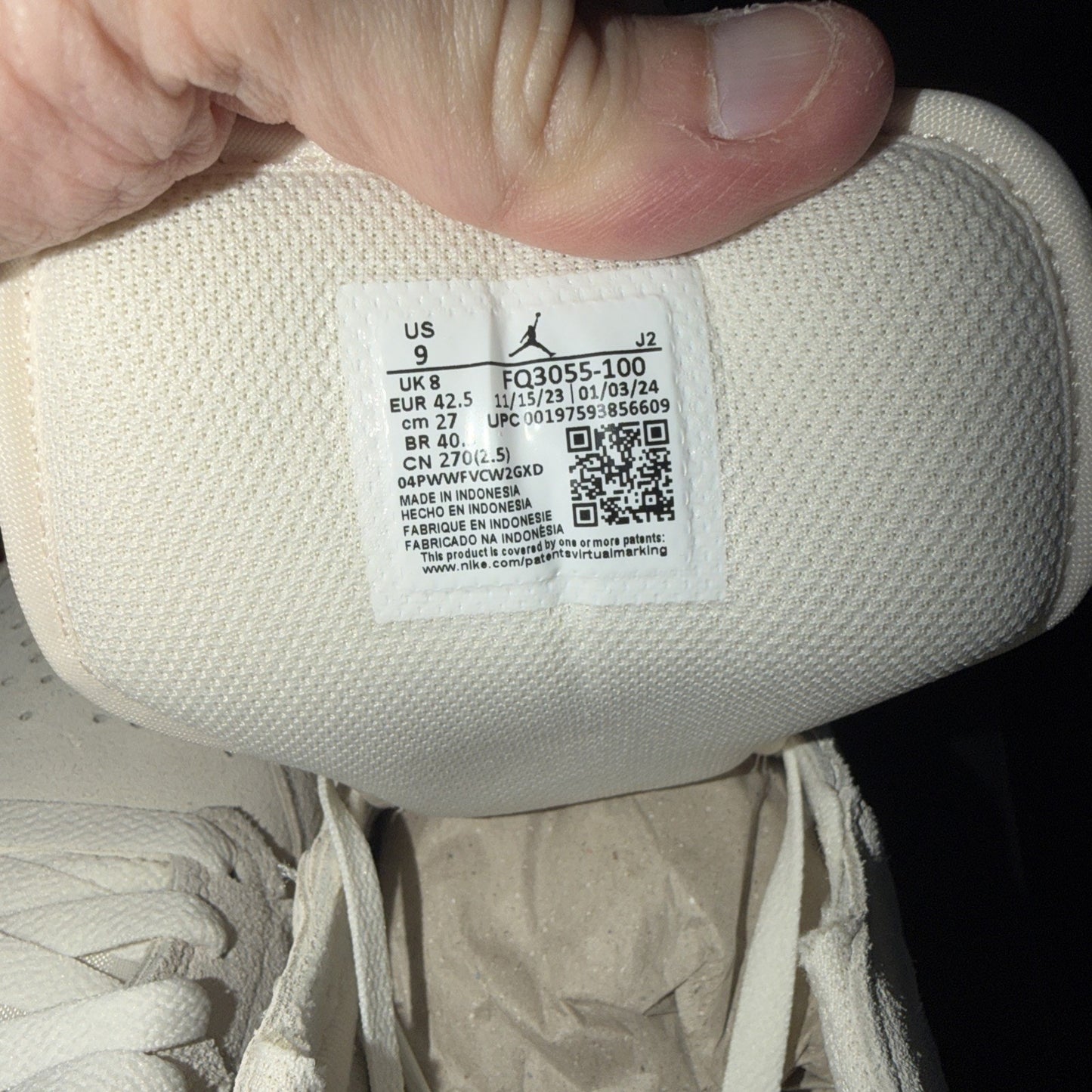 Size 9 - Air Jordan 1 SE Craft Low Pale Ivory