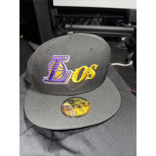Los Angeles Lakers Born x Raised New Era NBA 59FIFTY Fitted Hat Cap 7 1/4 New