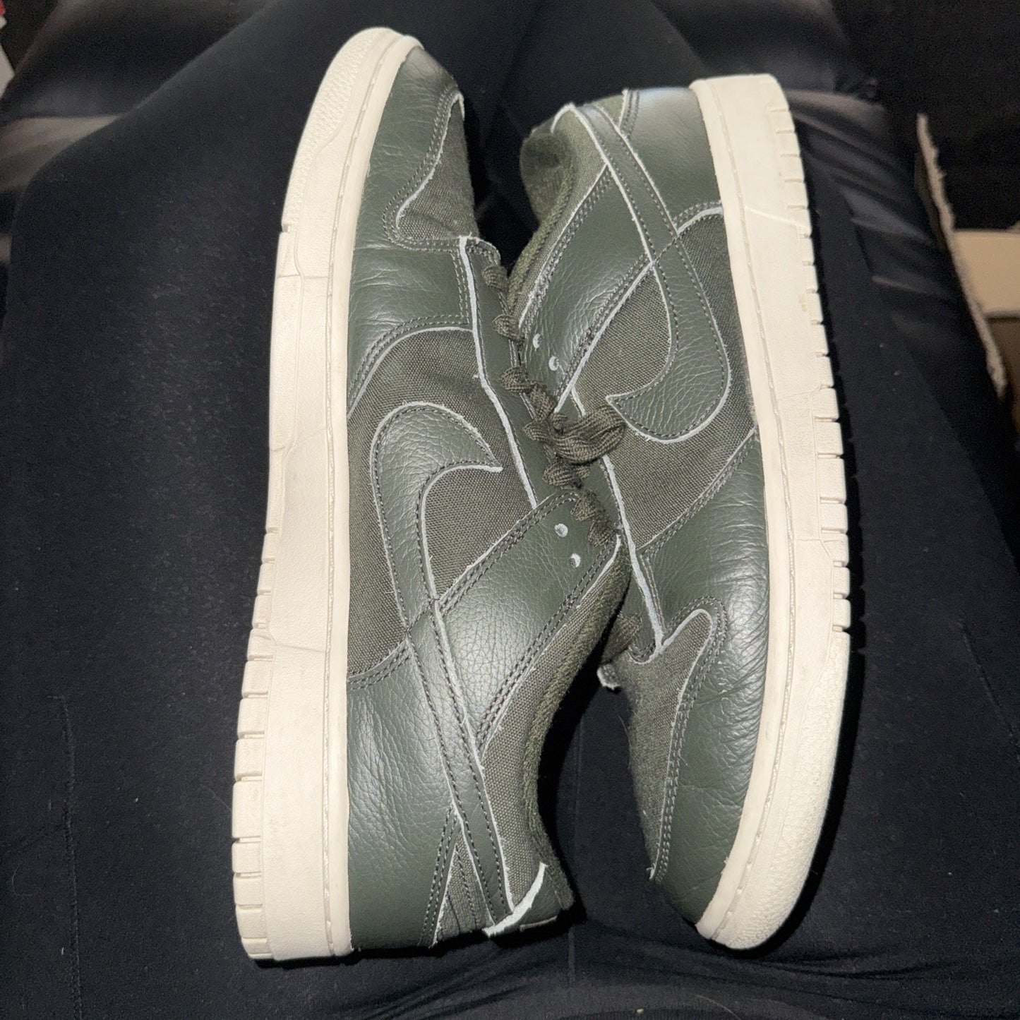 Nike Dunk Low Premium Sequoia Olive Green White Sneakers Shoes DZ2538-300 Men 12