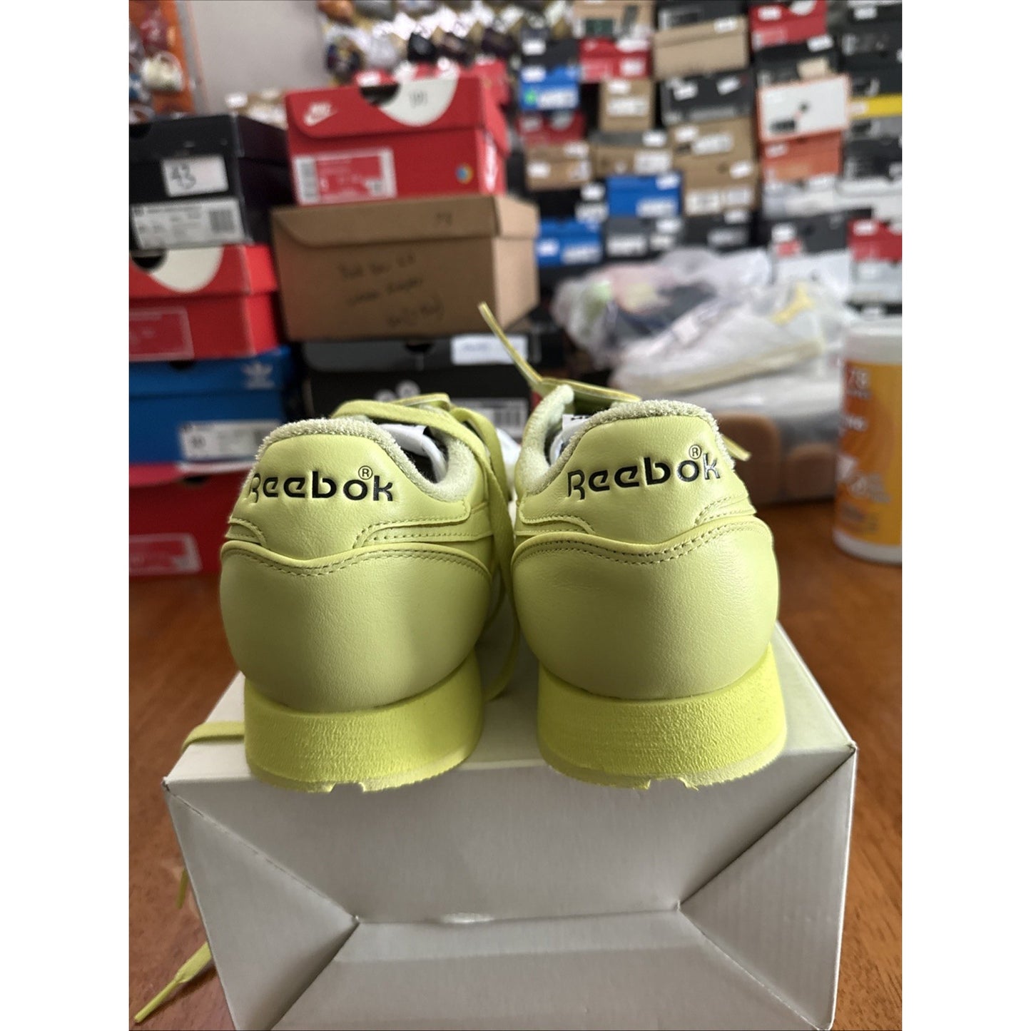 Size 14 - Reebok Eames Office x Classic Leather Eames Elephant - Cool Aloe BS405