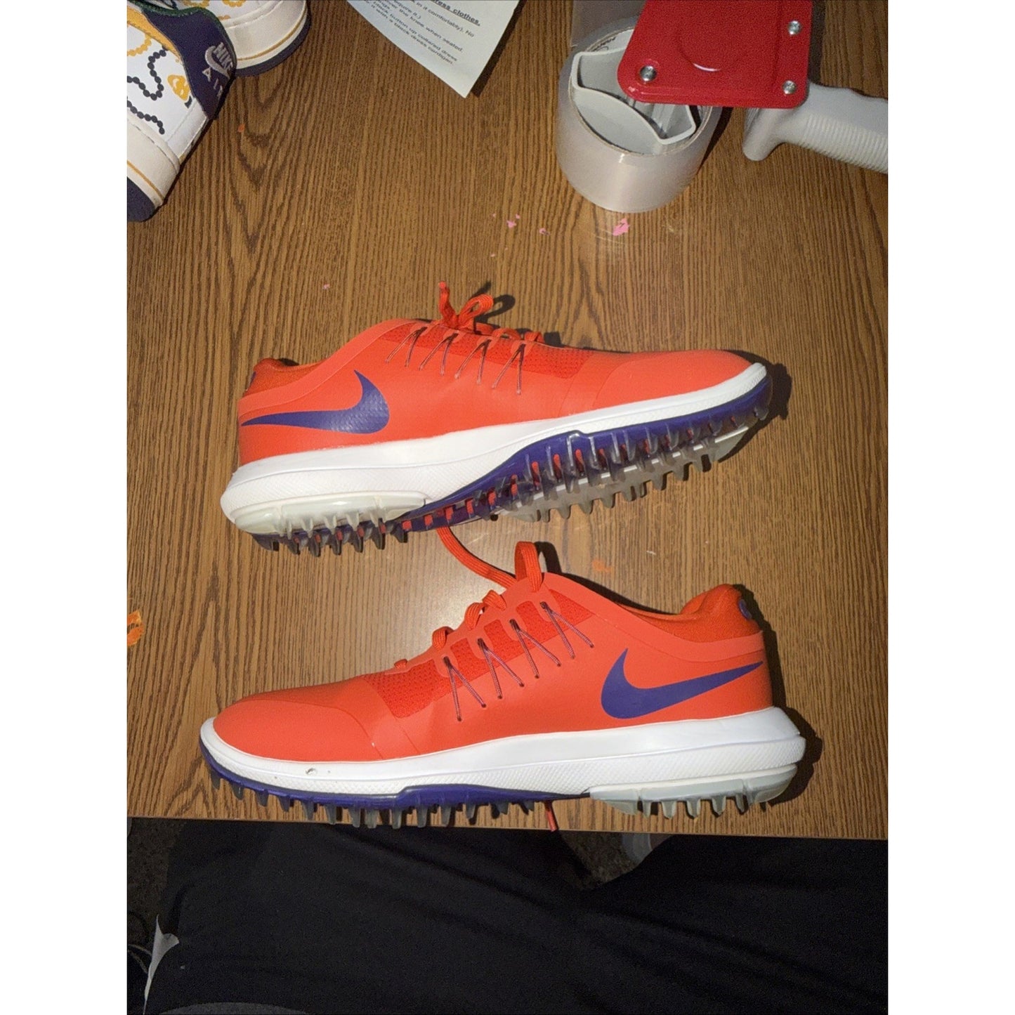 Size 7 W Nike Clemson Lunar Control Vapor Golf Shoe Look See Sample