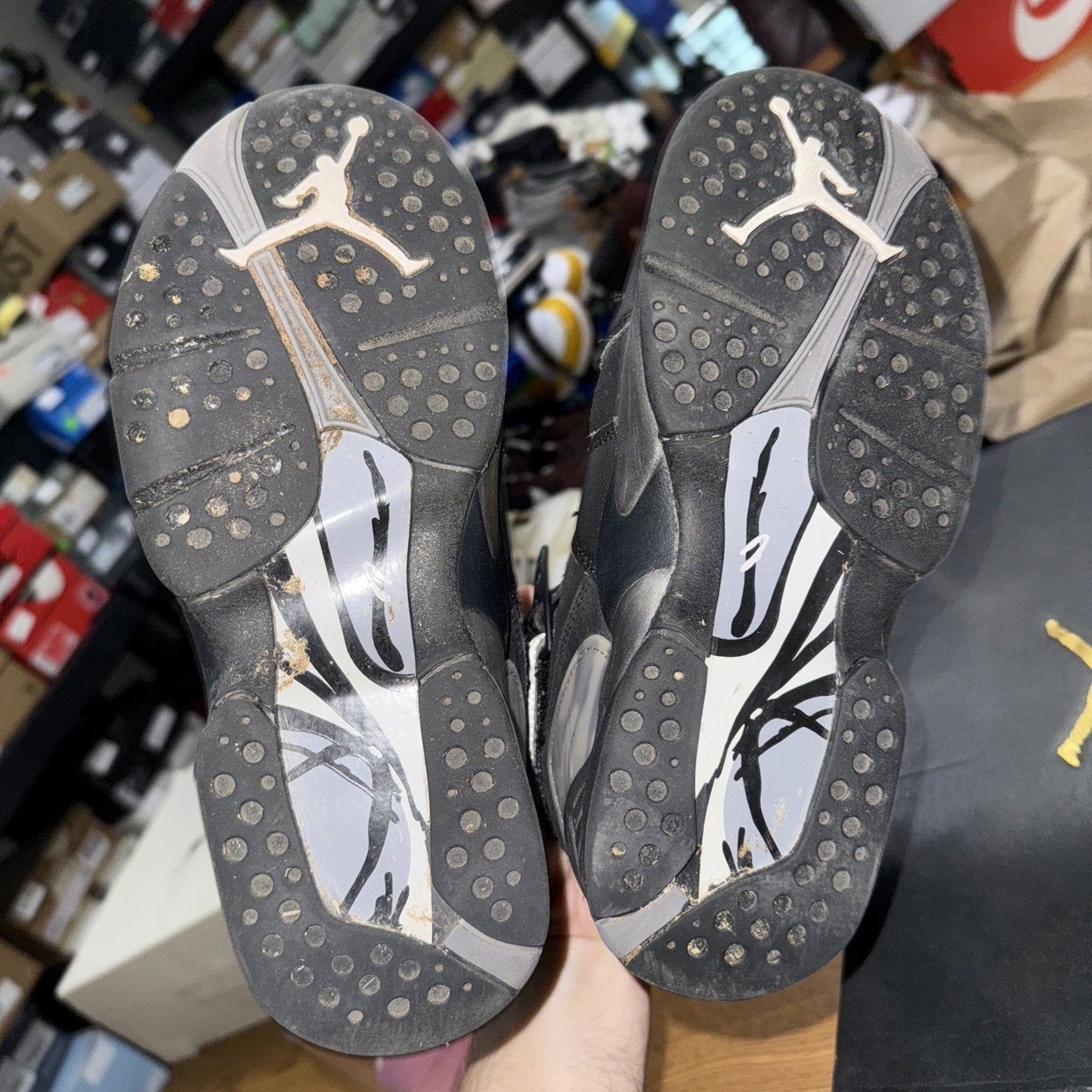 Size 6 Big Kid's Jordan 8 Retro WNTR Blck/Gunsmoke-Metallic Silver (FN5190 001)